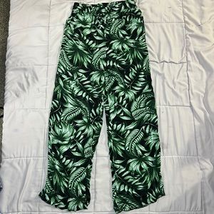Green white and black wide/loose leg pants. Brand Divided